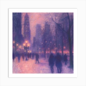 Night In Chicago 1 Art Print