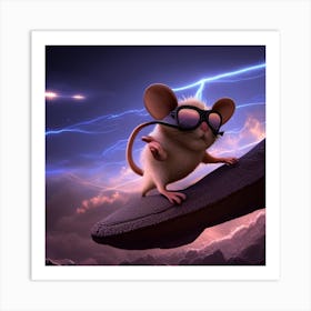 Lightning Mouse Art Print