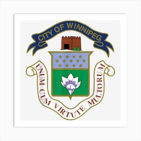 Winnipeg Coat Of Arms Flag National Pride Gift Souvenir Art Print