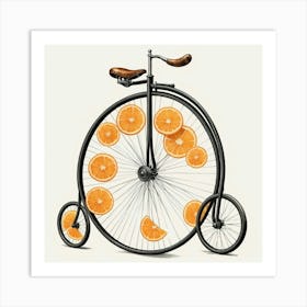 Orange Bicycle 1 Art Print