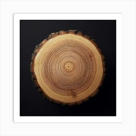 Top View Of A Tree Stump Art Print