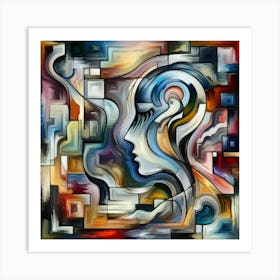 Abstract Of A Woman'S Head Art Print