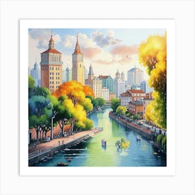 Russian City Art Print