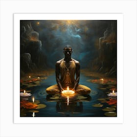 Meditating Man Art Print