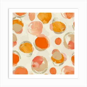 Orange Circles 2 Art Print