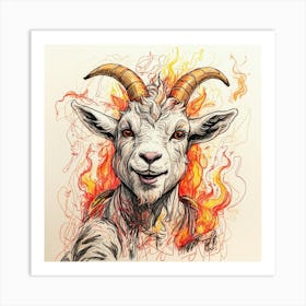 Goat Of Fire 28 Art Print