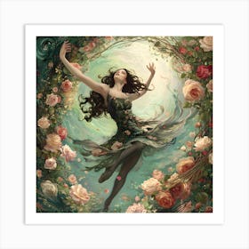 Ballet Of Roses Art Print