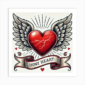 Tattoo Heart 1 Art Print