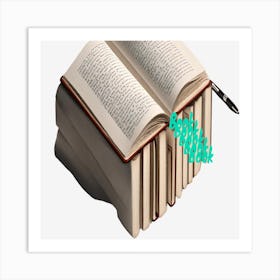 Open Book Art Print