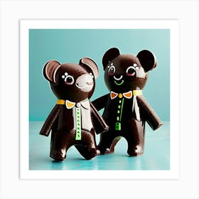 Chocolate gummy bears Art Print