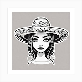Mexico Hat Sticker 2d Cute Fantasy Dreamy Vector Illustration 2d Flat Centered By Tim Burton (14) Art Print