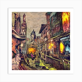 City at Night Art Print