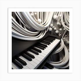 Abstract Piano 2 Art Print