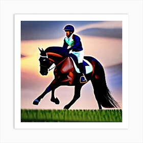 Horse And Rider Art Print