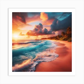 Sunset Beach Art Print