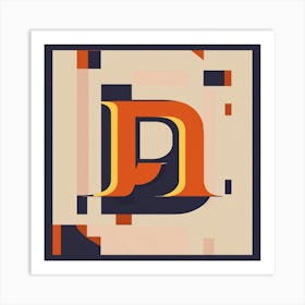 A Lettermark Of Letter P Art Print