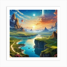 Landscape Painting 2 Art Print