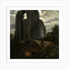 Night At The Castle Art Print