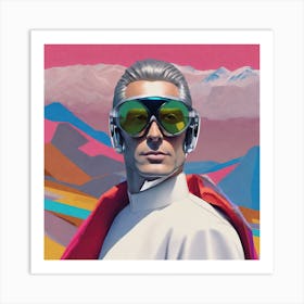 Man In Goggles Art Print