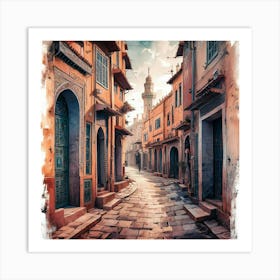 Street In Morocco Art Print