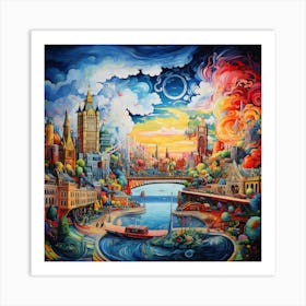 London Cityscape 2 Art Print