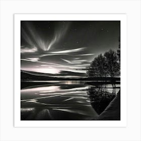 Aurora Reflected In Water Art Print