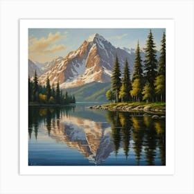 Mountain Reflected Art Print