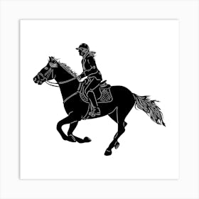 Equestrian Rider Silhouette Poster