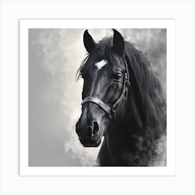 Black Horse 1 Art Print