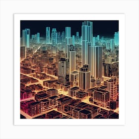 Futuristic Cityscape 27 Art Print