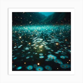 Daisies In The Night Art Print