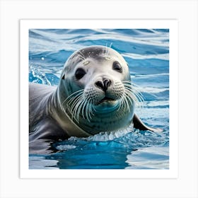 Seal In The Water 1 Art Print