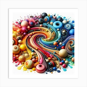 Colorful Swirls Art Print