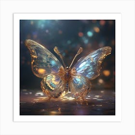 Butterfly made of glass 1 Art Print