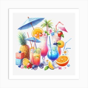 Tropical Drinks 6 Art Print