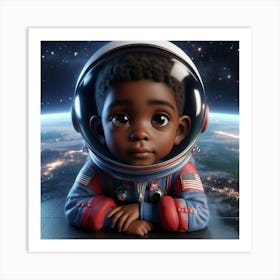 Boy In Space Art Print