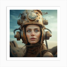 Richardvachtenberg 8000 Years Woman Facewith A Cosmonaut Helmet 513ecdcf 9f53 4ad9 8827 Ff3271eb67a9 Art Print