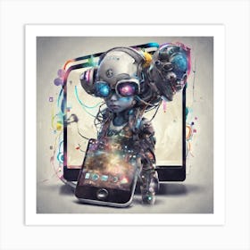 Iphone In Space Art Print