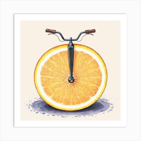 Orange Bicycle 13 Art Print