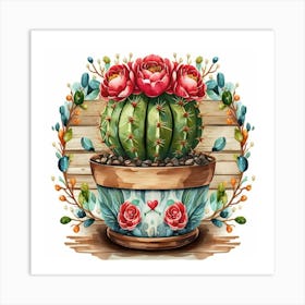 Cactus In A Pot 8 Art Print