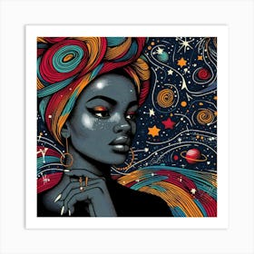 Cosminae Celestial Portrait Art Print