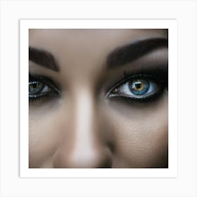 Close Up Of A Woman'S Eyes Art Print