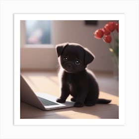 Cute Pug Puppy Art Print