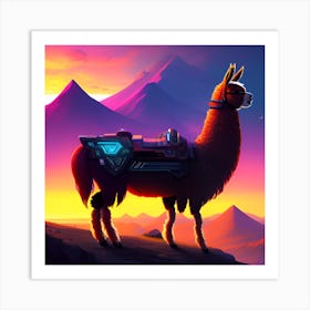 Llama Art Print