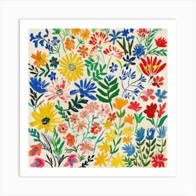 Floral Painting Matisse Style 15 Art Print
