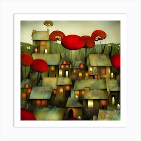 Poppies In The Sky Art Print