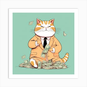 Business Cat 1 Art Print