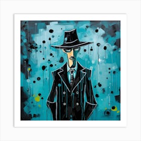 Man In Hat 2 Art Print