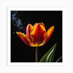 Smokey Tulip Art Print