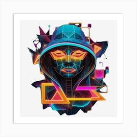 Neon Hoodie Art Print